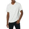 imageAmazon Essentials Mens ShortSleeve VNeck TShirts Pack of 2NavyBoat Print