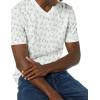 imageAmazon Essentials Mens ShortSleeve VNeck TShirts Pack of 2NavyBoat Print
