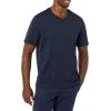 imageAmazon Essentials Mens ShortSleeve VNeck TShirts Pack of 2NavyCharcoal Heather