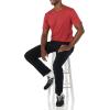 imageAmazon Essentials Mens ShortSleeve VNeck TShirts Pack of 2NavyDark Red