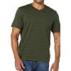 imageAmazon Essentials Mens ShortSleeve VNeck TShirts Pack of 2NavyOliveStripe