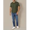 imageAmazon Essentials Mens ShortSleeve VNeck TShirts Pack of 2NavyOliveStripe