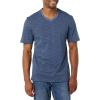 imageAmazon Essentials Mens ShortSleeve VNeck TShirts Pack of 2Washed BlueFloral Print