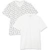 imageAmazon Essentials Mens ShortSleeve VNeck TShirts Pack of 2WhitePineapple Print