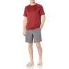 imageAmazon Essentials Mens SlimFit ShortSleeve QuickDry UPF 50 Swim TeeBrick Red