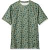 imageAmazon Essentials Mens SlimFit ShortSleeve QuickDry UPF 50 Swim TeeOlive Hibiscus Flower