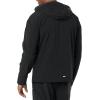 imageAmazon Essentials Mens Stretch Woven Quarter Zip Hooded Colorblock JacketBlack