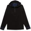 imageAmazon Essentials Mens Stretch Woven Quarter Zip Hooded Colorblock JacketBlack