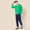 imageAmazon Essentials Mens Stretch Woven Quarter Zip Hooded Colorblock JacketGreen