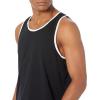 imageAmazon Essentials Mens Tank Top RegularFit UndershirtBlackWhite