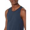 imageAmazon Essentials Mens Tank Top RegularFit UndershirtBurgundy Navy Stripe