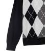 imageAmazon Essentials Mens VNeck Pullover Sweater Available in Big ampamp TallBlack Argyle