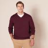 imageAmazon Essentials Mens VNeck Pullover Sweater Available in Big ampamp TallBurgundy