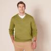 imageAmazon Essentials Mens VNeck Pullover Sweater Available in Big ampamp TallGolden Olive