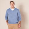 imageAmazon Essentials Mens VNeck Pullover Sweater Available in Big ampamp TallLight Blue