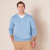 imageAmazon Essentials Mens VNeck Pullover Sweater Available in Big ampamp TallLight Blue Heather