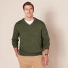 imageAmazon Essentials Mens VNeck Pullover Sweater Available in Big ampamp TallOlive Heather