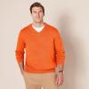 imageAmazon Essentials Mens VNeck Pullover Sweater Available in Big ampamp TallOrange