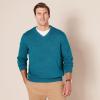 imageAmazon Essentials Mens VNeck Pullover Sweater Available in Big ampamp TallTeal Blue Heather