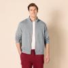 imageAmazon Essentials Mens Zip Up Sweatshirt Lightweight French Terry Mock NeckCharcoal Heather