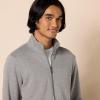 imageAmazon Essentials Mens Zip Up Sweatshirt Lightweight French Terry Mock NeckCharcoal Heather