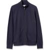 imageAmazon Essentials Mens Zip Up Sweatshirt Lightweight French Terry Mock NeckDark Navy