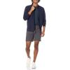 imageAmazon Essentials Mens Zip Up Sweatshirt Lightweight French Terry Mock NeckDark Navy