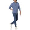 imageAmazon Essentials Mens Zip Up Sweatshirt Lightweight French Terry Mock NeckIndigo