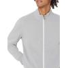 imageAmazon Essentials Mens Zip Up Sweatshirt Lightweight French Terry Mock NeckLight Grey Heather