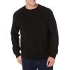 imageAmazon Essentials Oversized Crewneck Sweater for Men Textured CottonBlack