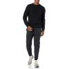 imageAmazon Essentials Oversized Crewneck Sweater for Men Textured CottonBlack