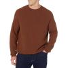 imageAmazon Essentials Oversized Crewneck Sweater for Men Textured CottonDeep Brown