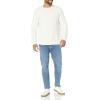 imageAmazon Essentials Oversized Crewneck Sweater for Men Textured CottonEggshell White