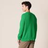 imageAmazon Essentials Oversized Crewneck Sweater for Men Textured CottonGreen