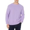 imageAmazon Essentials Oversized Crewneck Sweater for Men Textured CottonLavender