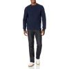 imageAmazon Essentials Oversized Crewneck Sweater for Men Textured CottonNavy