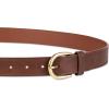 imageAmazon Essentials Womens Raw Edge Jeans Belt with Wide Waist StrapChestnut Brown