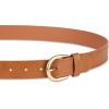 imageAmazon Essentials Womens Raw Edge Jeans Belt with Wide Waist StrapTan