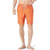 imageAmazon Essentials Mens 9quot Swim Trunks with Mesh Lining Pockets Drawstring ClosureCaramel Coral Tropical Leaves