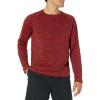 imageAmazon Essentials Mens LongSleeve QuickDry UPF 50 Swim TeeRed Heather