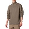 imageAmazon Essentials Mens QuarterZip French Rib Sweater Casual WearBrown Heather