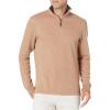 imageAmazon Essentials Mens QuarterZip French Rib Sweater Casual WearCamel Heather