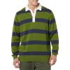 imageAmazon Essentials Mens Rugby SweaterOlive Stripe