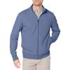 imageAmazon Essentials Mens Zip Up Sweatshirt Lightweight French Terry Mock NeckIndigo
