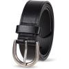 imageAmazon Essentials Womens Raw Edge Jeans Belt with Wide Waist StrapBlack