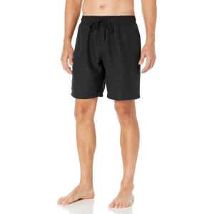 imageAmazon Essentials Mens 9quot Swim Trunks with Mesh Lining Pockets Drawstring ClosureBlack