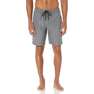 imageAmazon Essentials Mens 9quot Swim Trunks with Mesh Lining Pockets Drawstring ClosureCharcoal