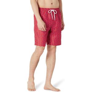 imageAmazon Essentials Mens 9quot Swim Trunks with Mesh Lining Pockets Drawstring ClosureLilac Red Crocodiles