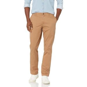 imageAmazon Essentials Mens AthleticFit Washed Comfort Stretch Chino Pant Previously GoodthreadsKhaki Brown