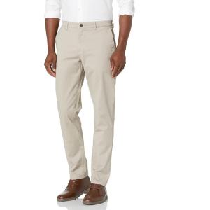 imageAmazon Essentials Mens AthleticFit Washed Comfort Stretch Chino Pant Previously GoodthreadsLight Khaki Brown
